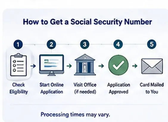 How to Get a Social Security Number: A Newcomer Guide visual guide