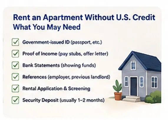 How to Rent an Apartment Without U.S. Credit History visual guide