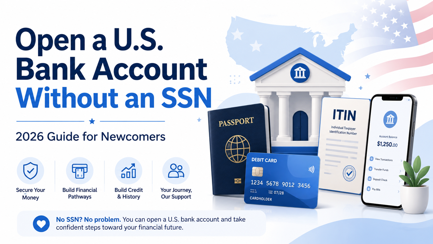 How to Open a U.S. Bank Account Without an SSN in 2026